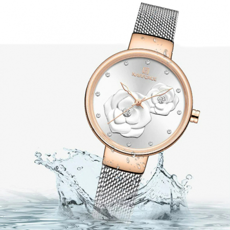 Ceas femei Naviforce Elegant Auriu Quartz Argintiu [1]