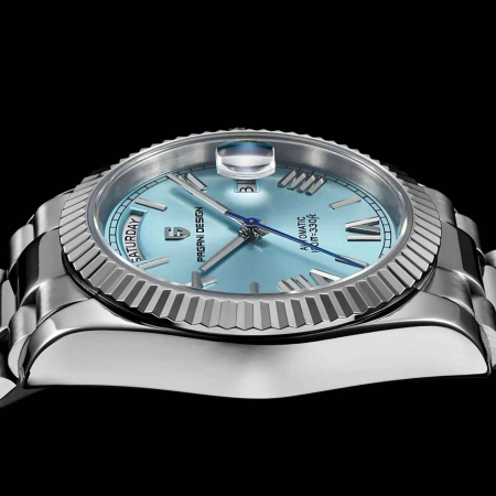 Ceas mecanic Pagani Design PD-1752, Seagull ST16, 36mm, afișaj zi și dată, oțel inoxidabil, rezistență 100m [2]