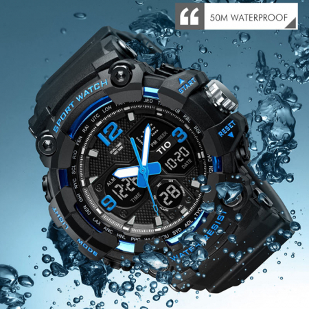 Ceas Militar Army Tio Cronograf Digital Quartz Sport Rezistent la apa si socuri [4]