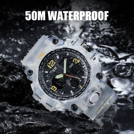 Ceas Militar Tio Sport Digital Cronograf Quartz Rezistent la apa si socuri [4]