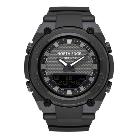 Modele noi - Ceas NORTH EDGE FORTRESS Analog-Digital, World Time, Cronometru, 50M, Negru