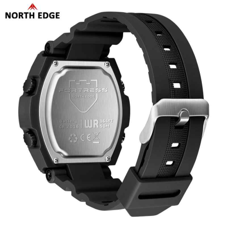 Ceas NORTH EDGE FORTRESS Analog-Digital, World Time, Cronometru, 50M, Negru [5]