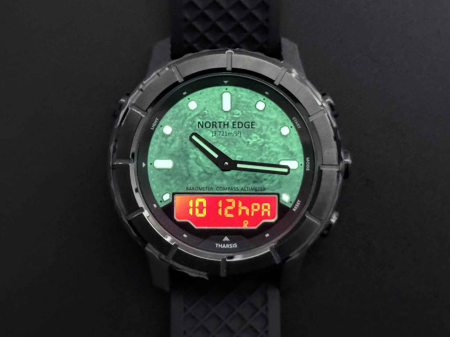 Ceas Outdoor NORTH EDGE THARSIS, Busolă, Altimetru, Barometru, Termometru, Carbon, 50M [3]