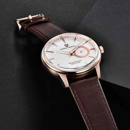 Ceas PAGANI DESIGN PD-1654 Gold White, Quartz VH65, Safir AR, 40mm, 100M [5]