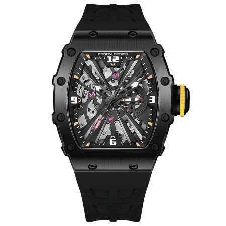 Ceasuri barbatesti - Ceas PAGANI DESIGN PD-1738 Full Black, Quartz VH65, Safir AR, 42mm, 50M