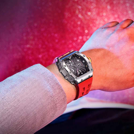 Ceas PAGANI DESIGN PD-1738 Red, Quartz VH65, Safir AR, Oțel 316L, 42mm, 50M [5]