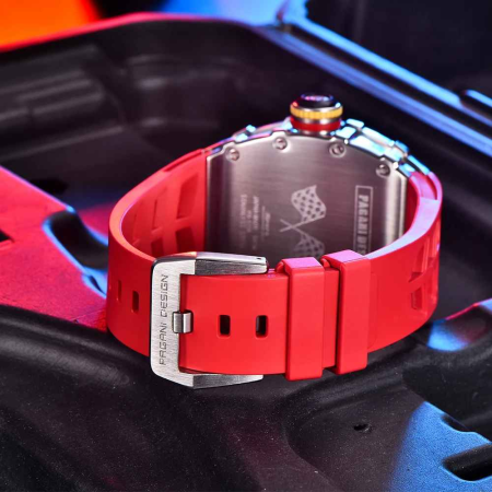Ceas PAGANI DESIGN PD-1738 Red, Quartz VH65, Safir AR, Oțel 316L, 42mm, 50M [4]