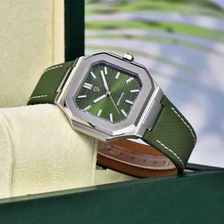 Ceas PAGANI DESIGN PD-YS019 Green, VH31 Quartz, Safir, Bezel Ceramic, 37mm, 50M [3]