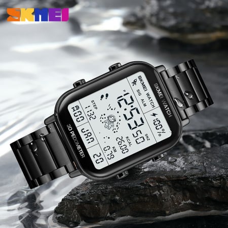 Ceas Skmei Pedometru Negru Digital Alarma Data Multifunctional [1]