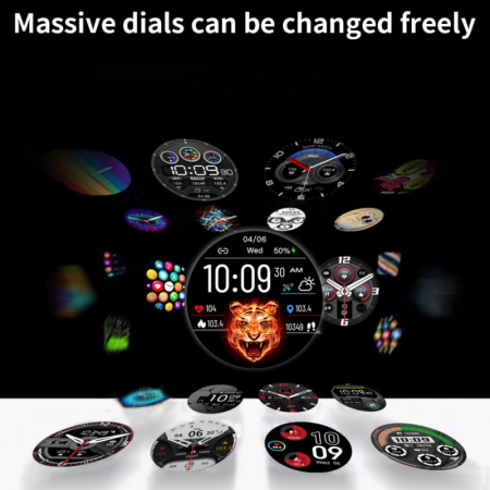 Ceas smartwatch barbati Tio®, 1.39 inch TFF IPS HD, multi sport, apel bluetooth 5.0 HD, tensiune arteriala, monitorizare ritm cardiac multi point, oxigen in sange, difuzor, carcasa metalica, IP68 [5]