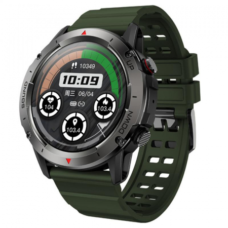 Ceas smartwatch barbati Tio®, 1.39 inch TFF IPS HD, multi sport, apel bluetooth 5.0 HD, tensiune arteriala, monitorizare ritm cardiac multi point, oxigen in sange, difuzor, carcasa metalica, IP68 [1]