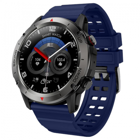 Smartwatch - Ceas smartwatch barbati Tio®, 1.39 inch TFF IPS HD, multi sport, apel bluetooth 5.0 HD, tensiune arteriala, monitorizare ritm cardiac multi point, oxigen in sange, difuzor, carcasa metalica, IP68