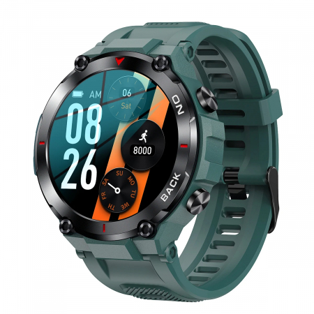 Ceas Smartwatch Barbati TIO®, Sport, 1.32”IPS, HD, GPS track, Somn, Pedometru, Monitorizare cardiaca, Oxigen, Rezistent la apa IP68, Notificari ApeluriSmsSocial Media, Vibratii [7]