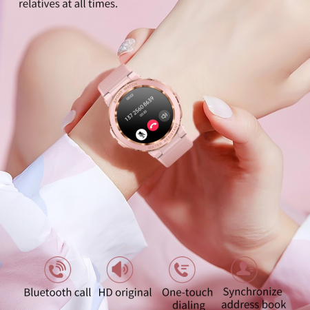 Ceas smartwatch dama TIO® Sport Apeluri Bluetooth Fitness Tracker Monitorizare sanatate  Rezistenta la apa IP68 [9]