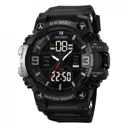 Modele noi - Ceas Sport Bărbătesc SKMEI 2222 – Analog-Digital, Dual Time, Cronometru, Alarmă, Rezistent la Apă 50m, Design Robust
