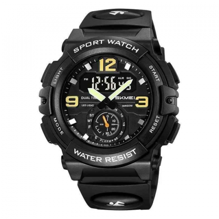 Modele noi - Ceas Sport Bărbătesc SKMEI 2341 – Analog-Digital, LED, Rezistent la Apă 5ATM, Alarmă, Cronometru, Dial Mare