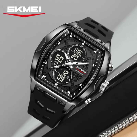 Ceas Bărbați SKMEI 2601 Negru Complet – Digital Sport, Waterproof 50M, LED, Alarmă și Cronometru [1]