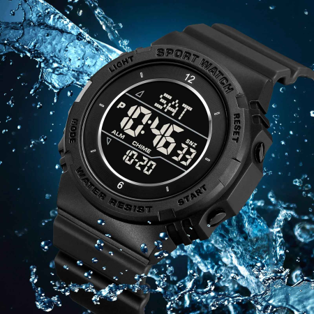 Ceas Sport Digital SKMEI Black Edition – Stil Urban, Rezistent la Apă 50M [2]