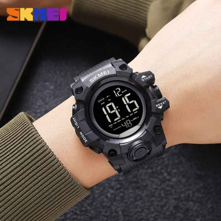 Ceas Sport Militar Digital SKMEI 2140 – Afișaj LED, Cronometru, Alarmă, Rezistent la Apă 5ATM, Design Masculin Robust [1]