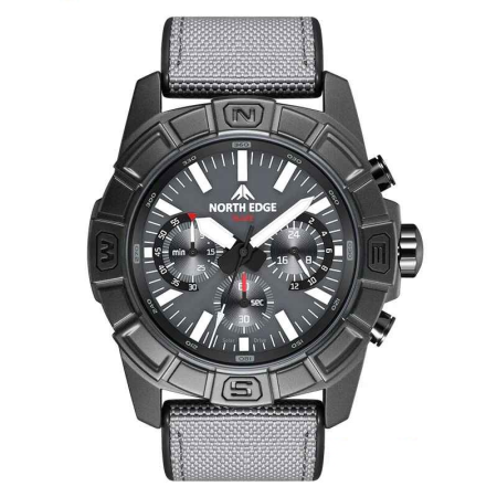 Ceasuri barbatesti - Ceas sport NORTH EDGE BLAZE, Solar Powered, Quartz, carcasă aliaj zinc, curea TPR+Nylon, sticlă minerală, 5ATM