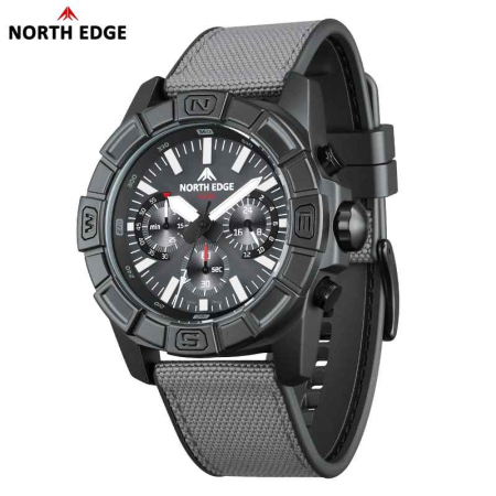 Ceas sport NORTH EDGE BLAZE, Solar Powered, Quartz, carcasă aliaj zinc, curea TPR+Nylon, sticlă minerală, 5ATM [4]