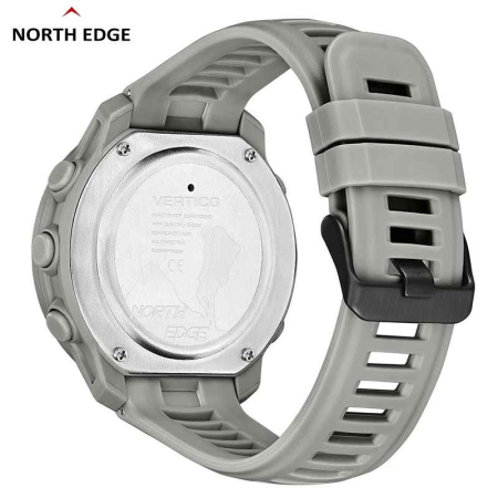 Ceas sport digital NORTH EDGE Vertico, fibră de carbon, altimetru, barometru, busolă, termometru, pedometru, rezistent la apă 50M, bărbați, gri [1]