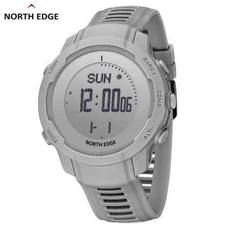 Ceas sport digital NORTH EDGE Vertico, fibră de carbon, altimetru, barometru, busolă, termometru, pedometru, rezistent la apă 50M, bărbați, gri [2]