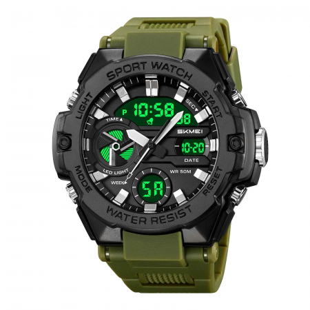 Modele noi - Ceas Sport SKMEI 2383 – Analog-Digital, LED Night Light, Cronometru, Calendar, Rezistent la Apă 5ATM, Dual Time, Shockproof