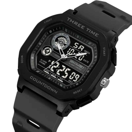 Ceas sport SKMEI 2641 bărbați, digital, negru, rezistent la apă 30M, funcție countdown [1]