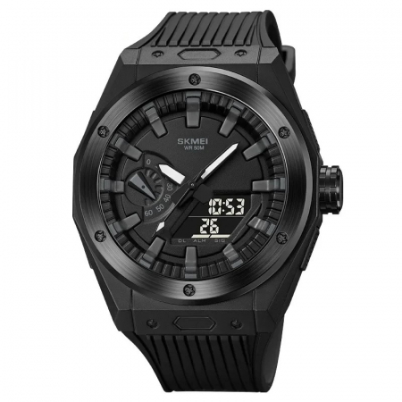 Ceasuri barbatesti - Ceas Sport Skmei barbatesc Casual Fashion Dual Time Quartz Negru