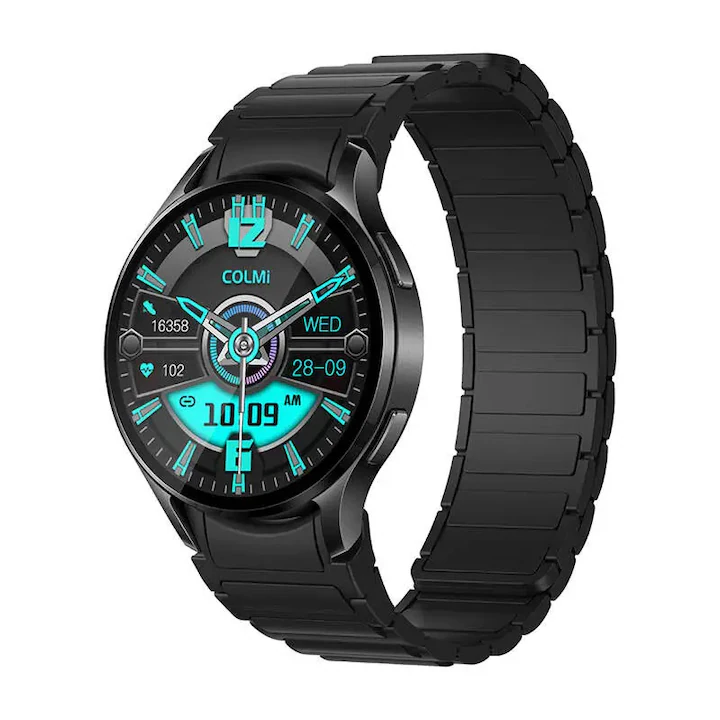 COLMI i28 Ultra Black Magnetic – Smartwatch 1.43” AMOLED Always-On, AI GPT Assistant, Bluetooth 5.3, Prayer Times, Curea Magnetică Neagră, IP68 Waterproof [1]