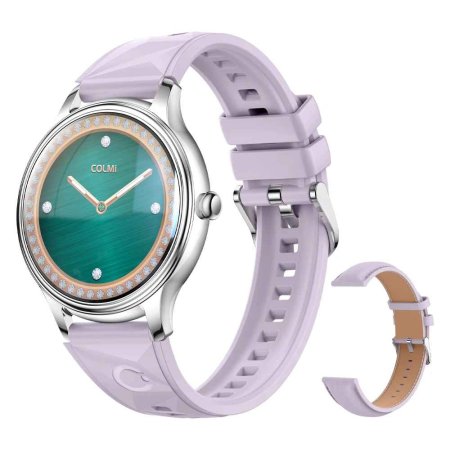 COLMI L28 Air Smartwatch Elegant pentru Femei – Ecran AMOLED 1.32”, Apeluri Bluetooth, Curea din Silicon și Piele Naturală, Monitorizare Sănătate & Fitness [1]