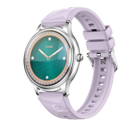 Smartwatch - COLMI L28 Air Dual Strap – Smartwatch Ultra Slim 1.32” AMOLED, Bluetooth 5.2, Monitorizare Sănătate, Curea Silicon + Oțel Inoxidabil, Rezistent la Apă