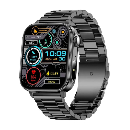 COLMI P80 Black Steel – Smartwatch 1.83” HD, Brățară Oțel Inoxidabil Negru, Bluetooth 5.3, Monitorizare Sănătate, IP67 Waterproof, Android & iOS [2]