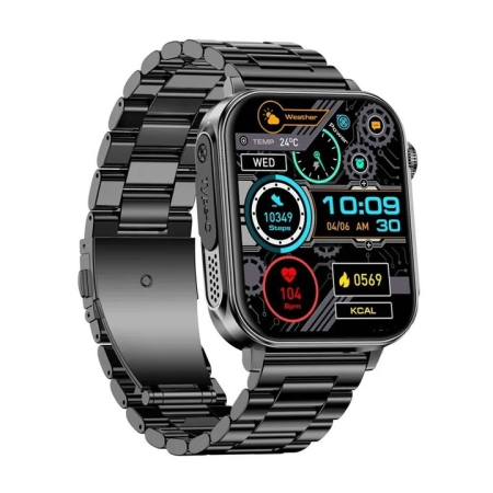 COLMI P80 Black Steel – Smartwatch 1.83” HD, Brățară Oțel Inoxidabil Negru, Bluetooth 5.3, Monitorizare Sănătate, IP67 Waterproof, Android & iOS [1]