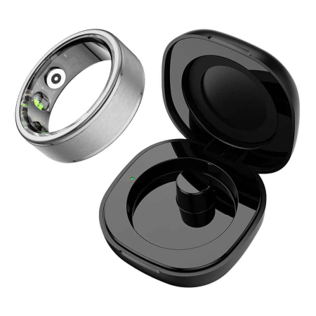 Smart Rings - COLMI R03 Smart Ring – Inel Inteligent Unisex, Monitorizare Sănătate, Autonomie 39 Zile, Rezistent 5ATM, Casing cu Încărcare Magnetică Gri