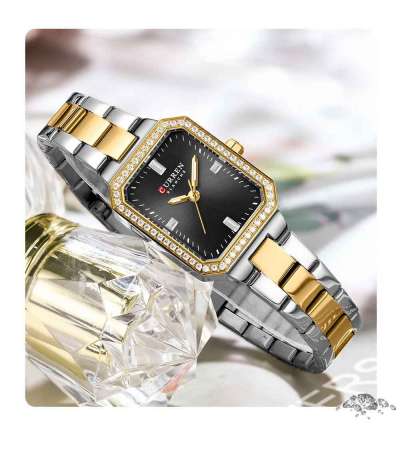 Curren, Ceas femei Elegant, Quartz, Analog, Argintiu Negru [1]