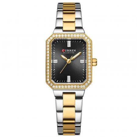 Ceasuri dama - Curren, Ceas femei Elegant, Quartz, Analog, Argintiu Negru