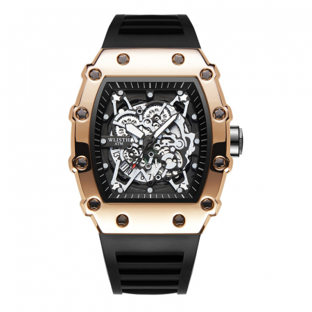 Modele noi - Wlisth, Ceas barbatesc de mana, Quartz, Fashion, Analog, Silicon, Negru