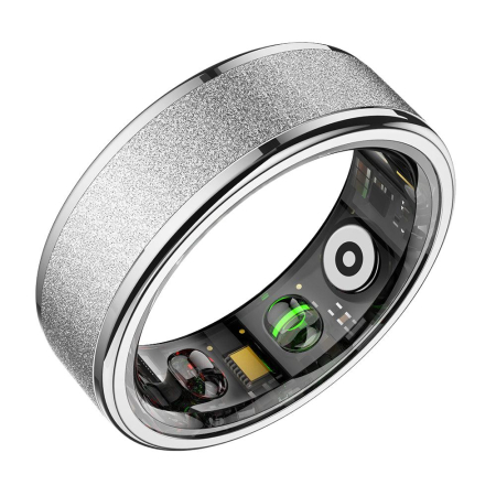 Smart Rings - Inel Inteligent COLMI R10 Silver, Smart Ring, Monitorizare Puls, SpO2, Somn, 5ATM