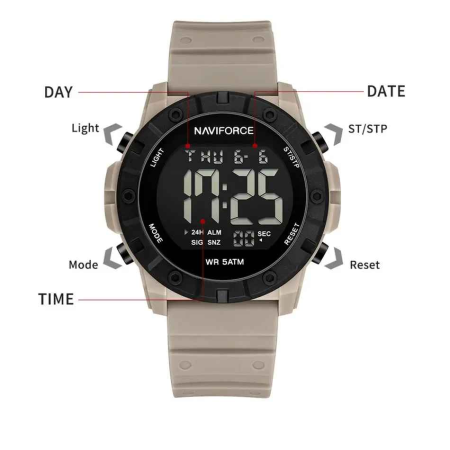 NAVIFORCE NF7110 Ceas Bărbați Digital Sport, LED, Rezistent la Apă 50M, Alarmă, Modă și Casual [7]