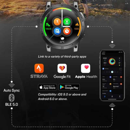NORTH EDGE Crossfit 3 – Smartwatch sport pentru bărbați, GPS, ecran AMOLED, rezistent 50M, cu altimetru, barometru și busolă [1]