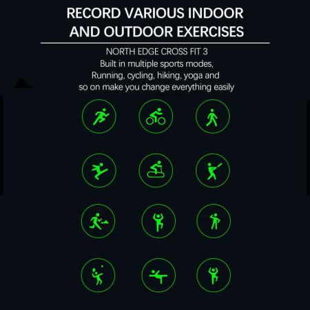 NORTH EDGE Crossfit 3 – Smartwatch sport pentru bărbați, GPS, ecran AMOLED, rezistent 50M, cu altimetru, barometru și busolă [3]