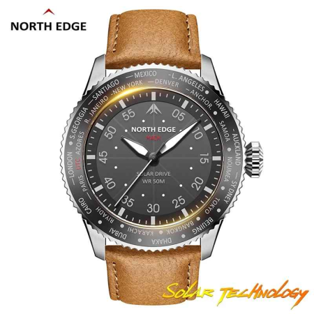 NORTH EDGE MACH – Ceas sport digital Solar-Drive, încărcare solară, rezistent la apă 50M, curea TPR+Nylon, carcasă inox [4]