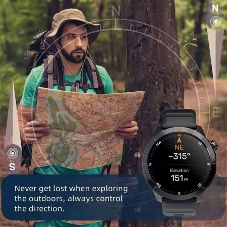 NORTH EDGE X-TREK 2 – Smartwatch sport cu GPS precis, ecran AMOLED 1.43”, apel Bluetooth, monitorizare sănătate și 60 moduri sport [1]
