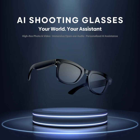 Ochelari Inteligenți AI Zeblaze cu Lentile de Soare Negre, Cameră 5 MP, Filmare 1080P, Asistent AI, Bluetooth 5.3, 32 GB, IPX4 [2]