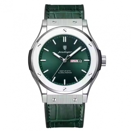 Ceasuri barbatesti - Poedagar Ceas barbatesc de mana Casual Business Analog Quartz Verde