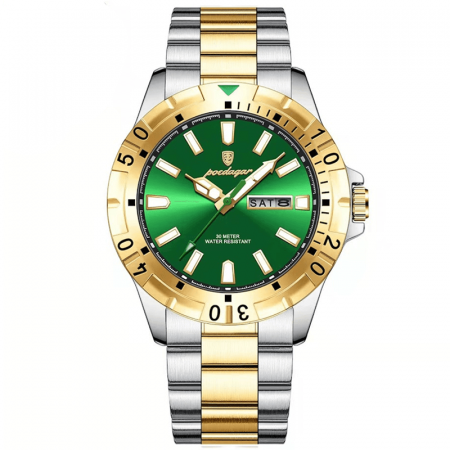 Ceasuri barbatesti - Poedagar Ceas barbatesc de mana Quartz Casual Fashion Analog  Argintiu Verde