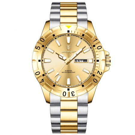 Ceasuri barbatesti - Poedagar Ceas barbatesc de mana Analog Quartz Casual Fashion Argintiu Auriu