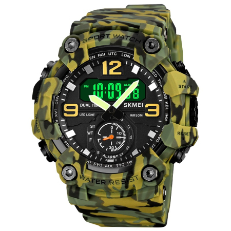 SKMEI 1965 Ceas Sport Bărbați Digital, Multifuncțional, 5ATM Waterproof, Alarmă, Cronometru, Lumină LED, Calendar [0]